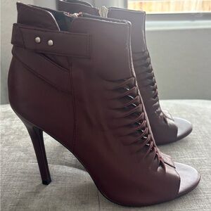 Trouve Burgundy Heeled Boots with Stiletto Heel. Color  Sz 7.5